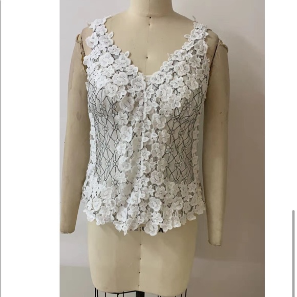 ANTHROPOLOGIE: Crochet Lace Tank - Picture 3 of 6